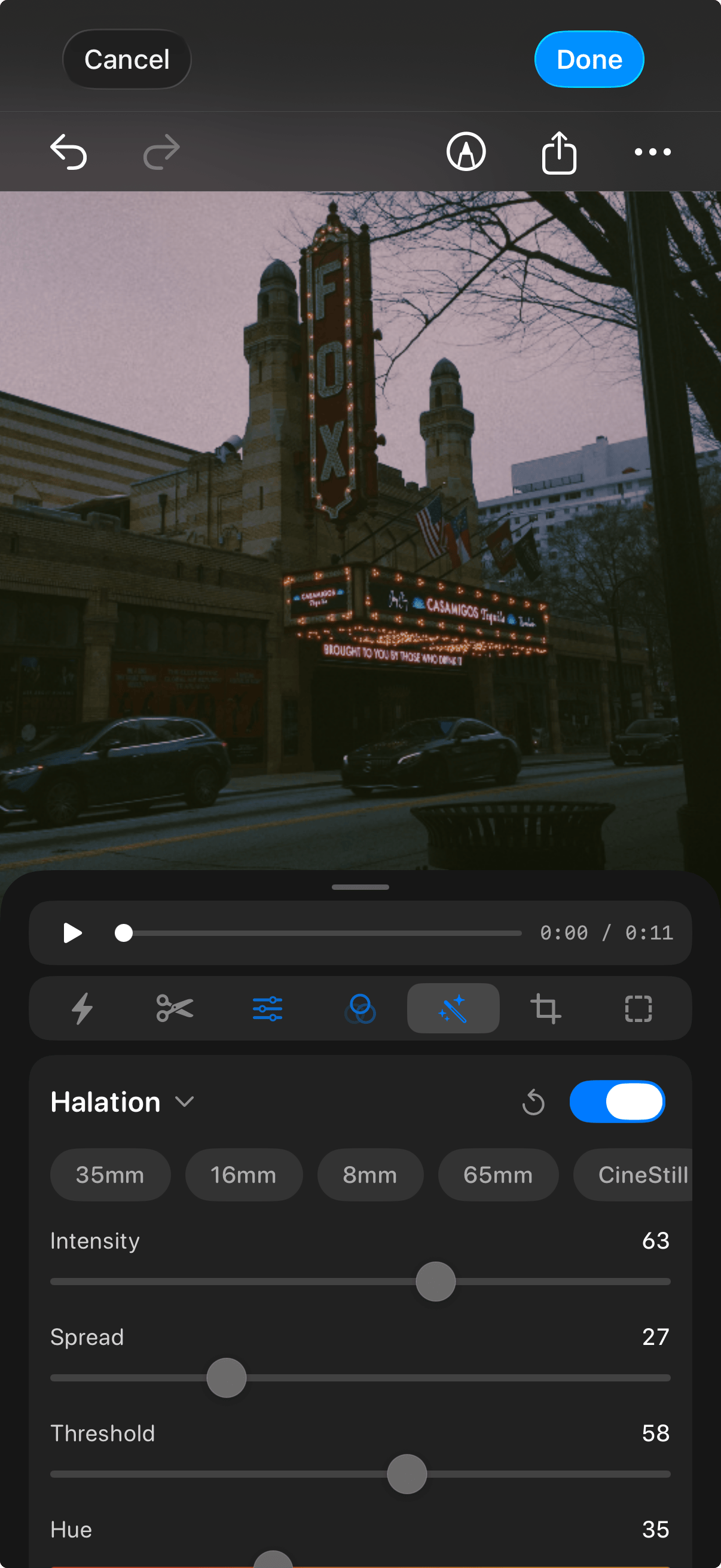 Remjet halation effects